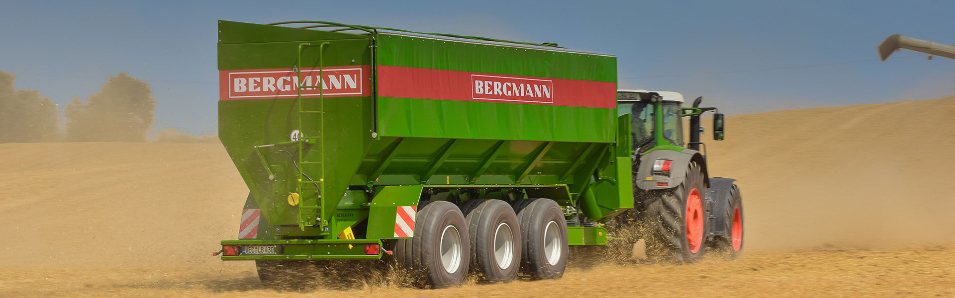 fendt and bergmann harvest action image