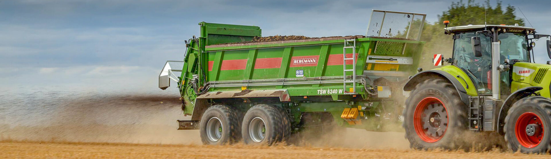 bergmann spreader and class tractor graphic