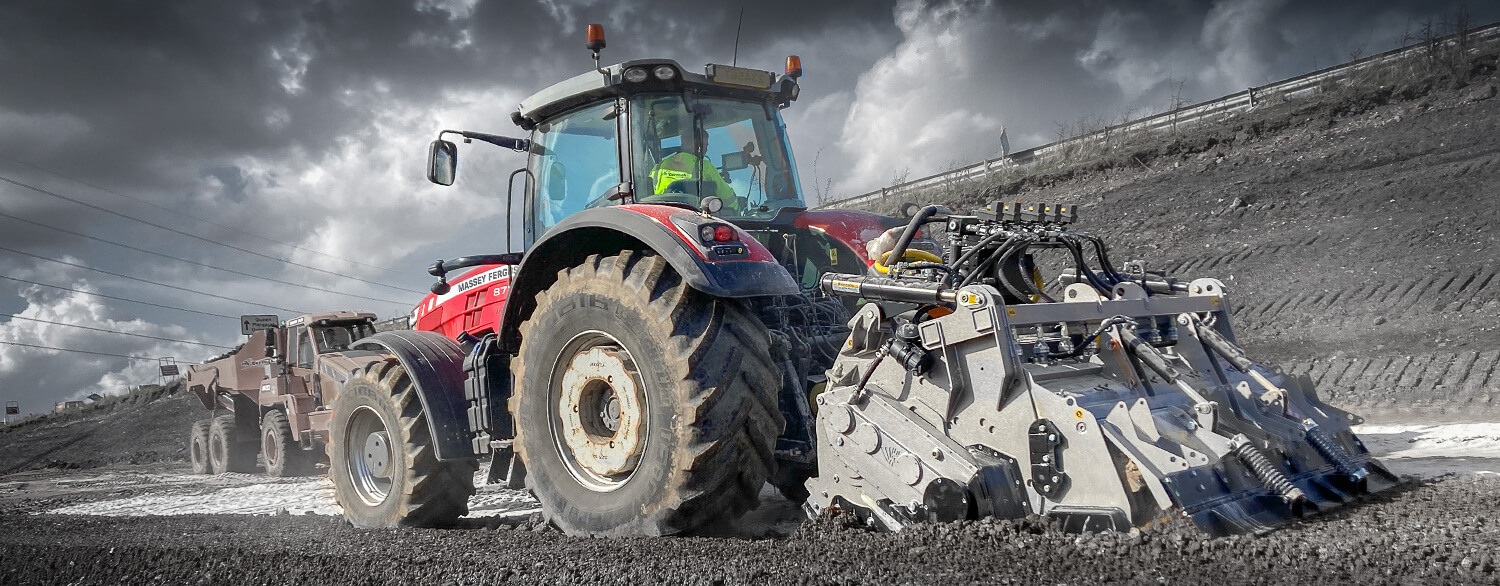 Soil Stabilisation Tractor FAE MTM Lime Stabilisation